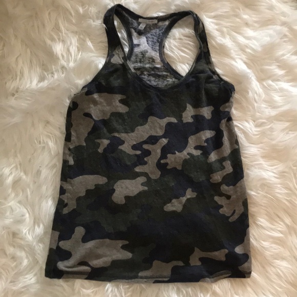 Halogen camo print linen tank top - Picture 1 of 3